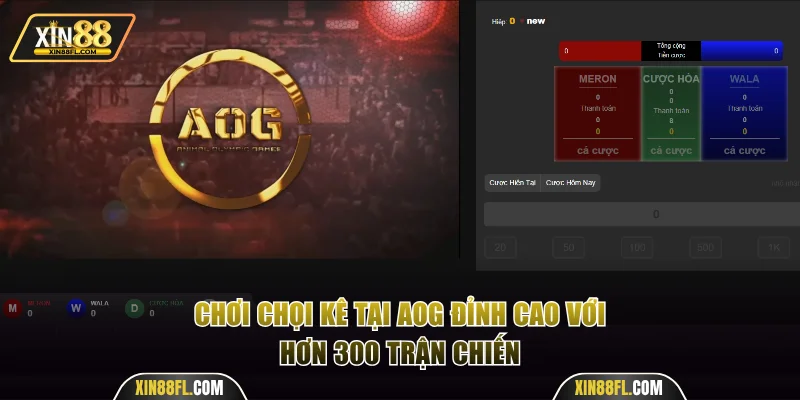 Chơi chọi kê tại AOG đỉnh cao với hơn 300 trận chiến
