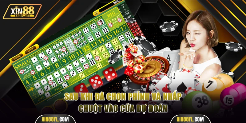 Sau khi đã chọn phỉnh và nhấp chuột vào cửa dự đoán